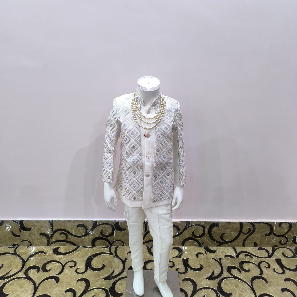 White Sherwani (S.H-2) - Image 1
