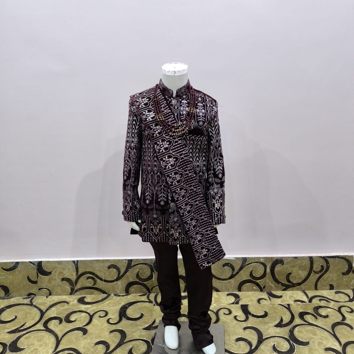 Dark brown Sherwani (S.H-1) - Image 1