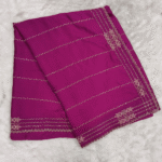 Magenta Silk Fabric Saree with Zarkan Work